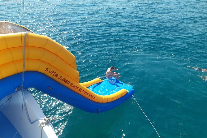 2.5 hour Glass Bottom Boat Trip, Snorkeling, Sliding and Fun - A glass bottom view of Paphos’s underwater world