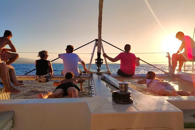 Ayia Napa: Sunset Catamaran Cruise with Lunch & Open Bar - Sunset at Sea and the Ride Home