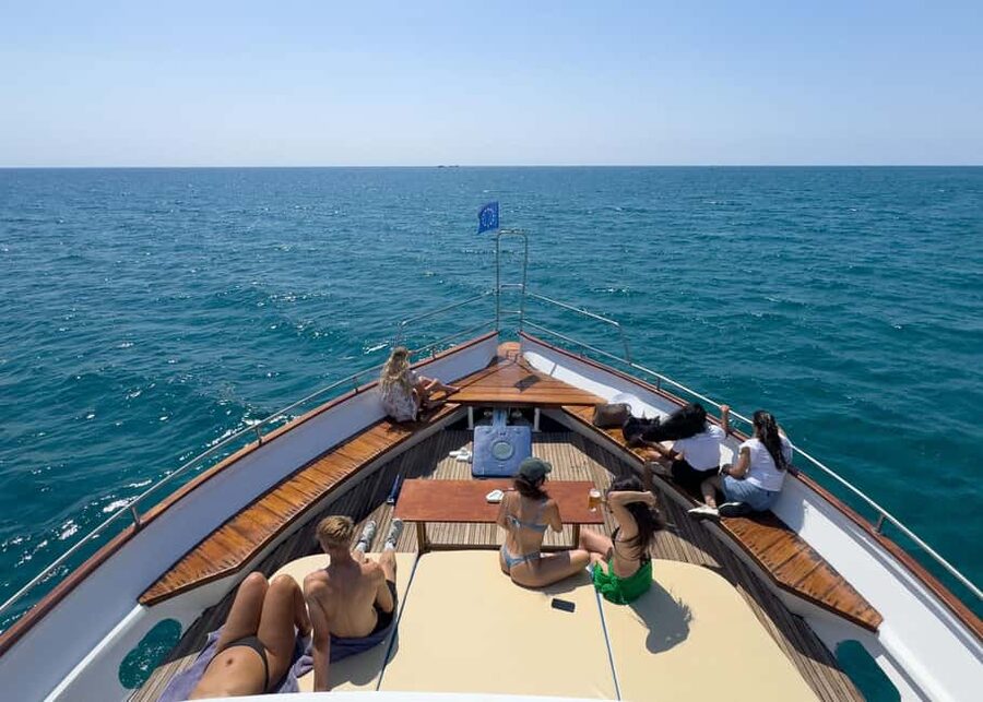 Larnaca: Glass-Bottom Boat Cruise with Fishing and BBQ Lunch - Four hours on Larnaca Bay