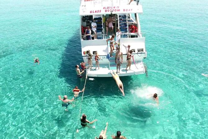 Latchi to Blue Lagoon Glass Bottom+slide Boat Tour - Sailing out of Latchi Harbour