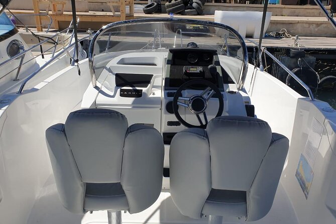 Luxury Karnic SL701 Boat with driver to Blue Lagoon & more - Leaving Latchi Harbour for the Akamas coast