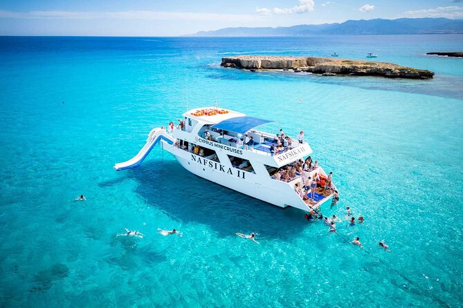 Nafsika II Half Day Cruise Swimming to blue lagoon water slide - One hour in the Blue Lagoon