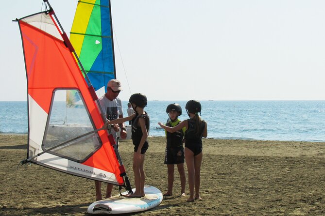 Windsurfing Lesson in Cyprus - Beach simulation gives you a safer first lesson