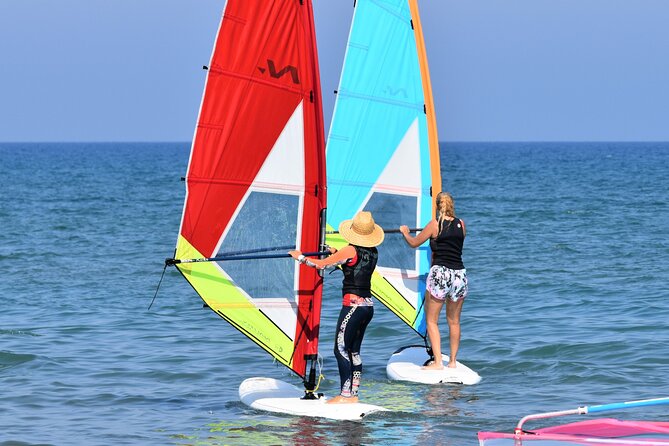Windsurfing Lesson in Cyprus - Sailing theory before the sail catches wind